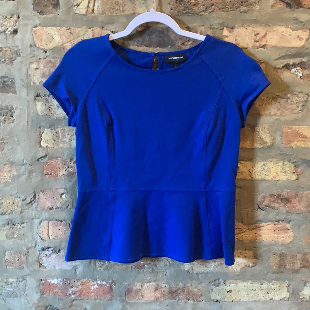 LIZ CLAIBORNE Royal blue blouse
